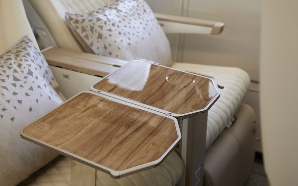 18 month collaboration result - RECARO Aircraft Seating luxury seat for Emirates first premium economy cabin