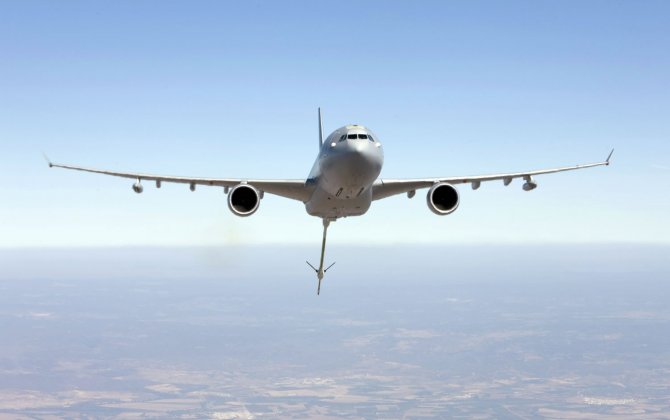 Royal Australian Air Force Airbus A330 MRTT refuels F-35 fighter
