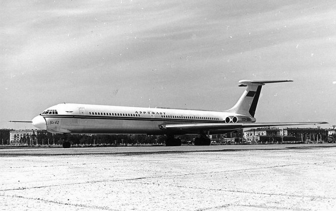 55 years since the first flight of Ilyushin Il-62 in the USSR