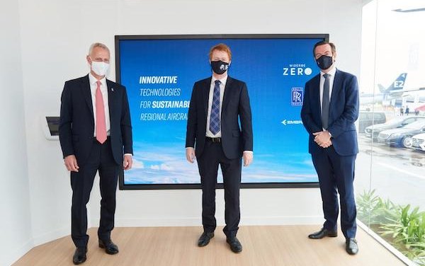 A partnership to research innovative technologies for sustainable regional aircraft - Embraer, Wider&oslash;e and Rolls-Royce