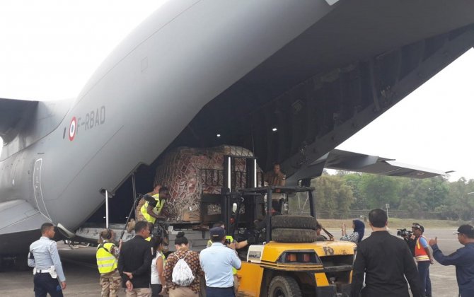 A400M delivers humanitarian goods to earthquake victims in Lombok, Indonesia