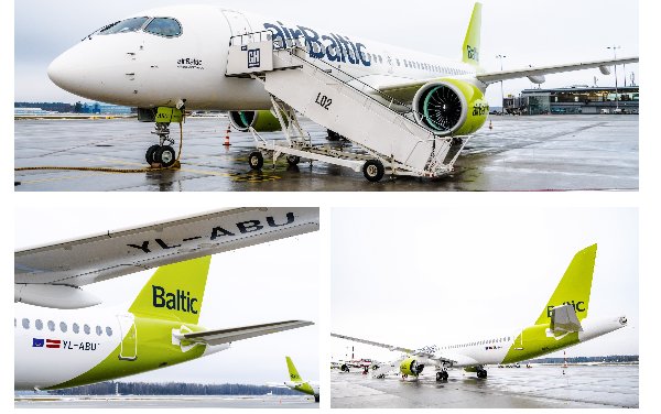 airBaltic 47th Airbus A220-300 aircraft landed in Riga