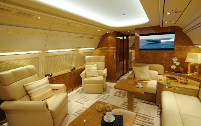 Airbus corporate jet is highlighted at MEBAA show