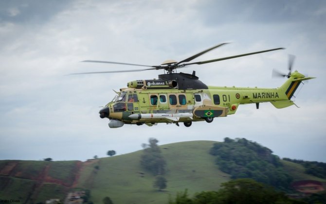 Airbus Helicopters and Helibras introduce first H225M in naval combat version