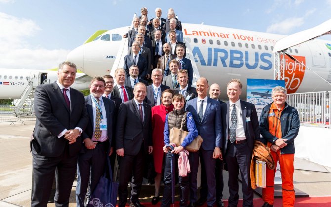Airbus presents &lsquo;Flight Lab&rsquo; BLADE test aircraft to EU Clean Sky partners at ILA