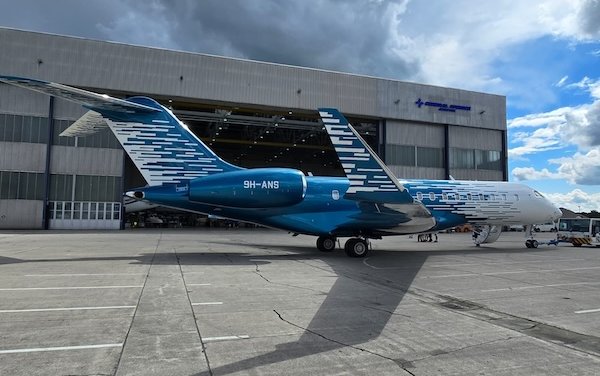 Alliance Aviation Group unites business aviation talent to display new look Bombardier Global 6000 9H-ANS on EBACE 2024 static
