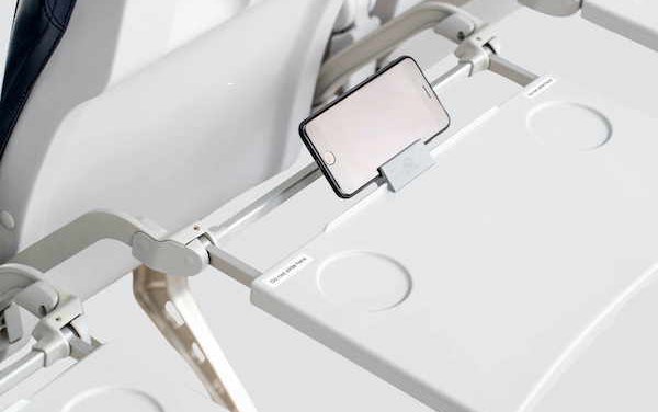 An universal gadget holders for economy class seat tables - J&C Aero