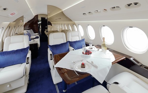 An upgrade of cabin appearance to a Dassault 7X - RAS Group & JetMS