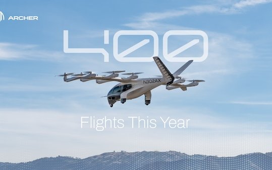 Archer surpasses 400 test flights this year, achieving company milestone four months ahead of schedule