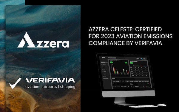 Azzera Celeste: certified for 2023 aviation emissions compliance by Verifavia