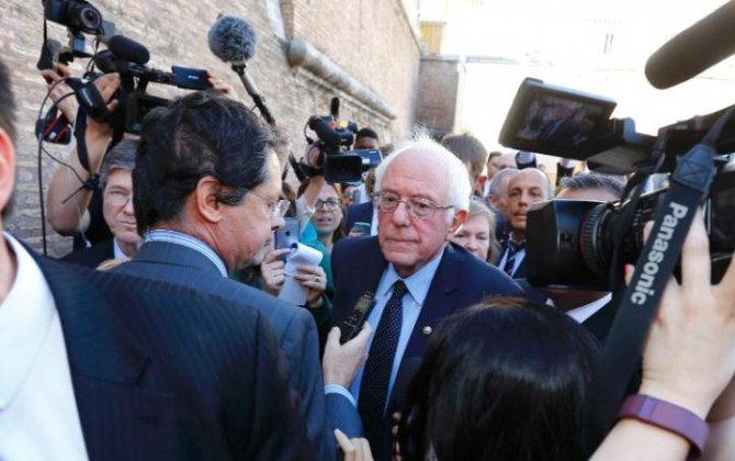 Bernie Sanders takes private jet for 24-hour trip to Vatican after attacking Hillary Clinton on climate change