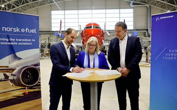 Boeing partners with Norsk e-Fuel to advance SAF production
