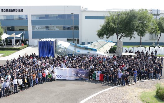 Bombardier celebrates 15-years of its Quer&eacute;taro site as it delivers the 100th Global 7500 aircraft rear fuselage