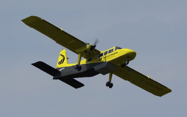 Britten-Norman and World Mobile Stratospheric partner to demonstrate airborne 5G connectivity