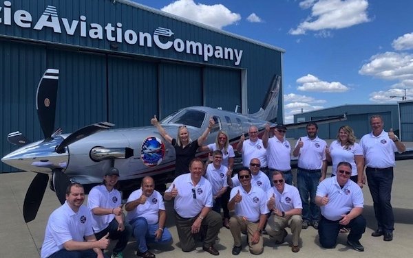 Daher congratulates Margrit Waltz aviation milestone