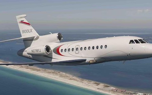 Dassault Falcon 8X, 900LX trijets at Dubai Airshow 2019