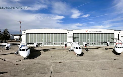Deutsche Aircraft welcomes the complete fleet of D328 turboprops from NL EASP AIR to Oberpfaffenhofen Airport