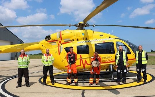 East Anglian Air Ambulance - blood is now available on every mission