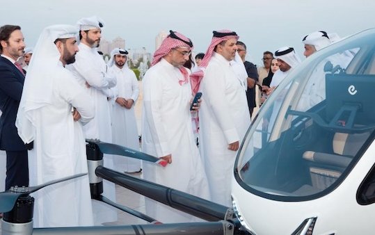 EHang EH216-S conducts first urban human-carrying pilotless eVTOL flights in the Middle East