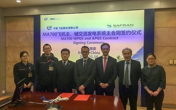 Electrical power generation for the MA-700 regional aircraft provided by Safran