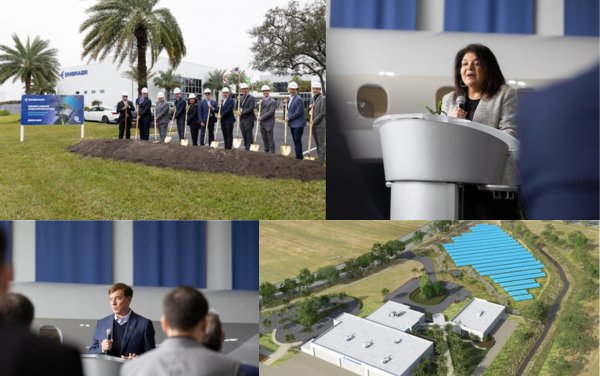 Embraer begins its largest global solar energy generation project at Executive Jets headquarters in Melbourne, FL
