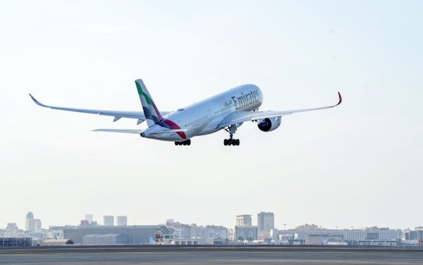 Emirates A350 officially takes flight to its first destination, Edinburgh