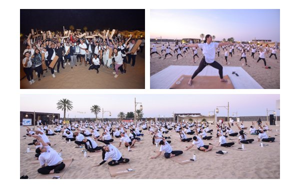 Emirates employees join 144 nationalities in record-breaking sunset yoga class