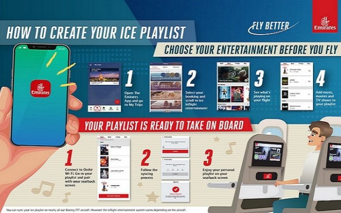 Emirates introduces entertainment playlist syncing ahead of travel