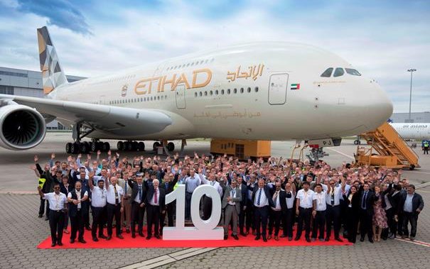 Etihad Airways Celebrates The Delivery Of Its 10th A380