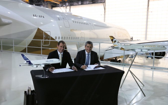 Etihad Airways Engineering and Airbus sign MoU to develop A380 MRO Services in Abu Dhabi