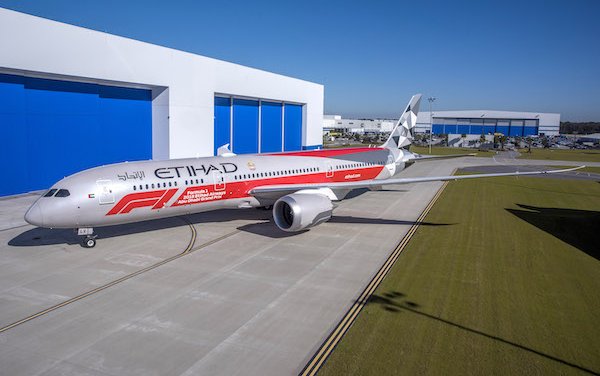 ETIHAD AIRWAYS UNVEILS SPECTACULAR FORMULA 1 LIVERY