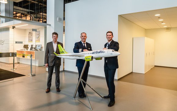 First among airlines CEOs airBaltic Martin Gauss Type Rated on Airbus A220