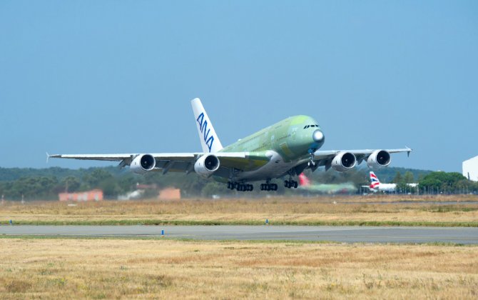 First ANA A380 takes to the skies