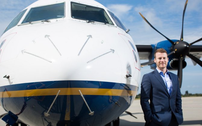First Blue Islands aircraft in Flybe livery