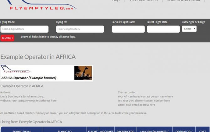 Flyemptyleg.com launches