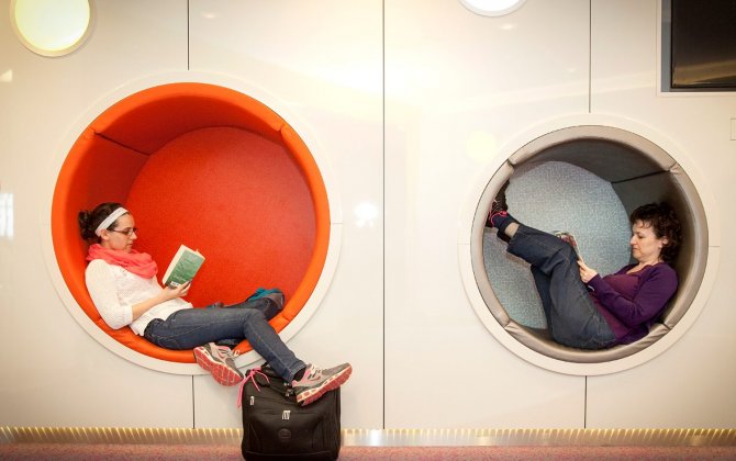 Flying High: Dublin Airport seating pods inspired by Pixar's 'Up'
