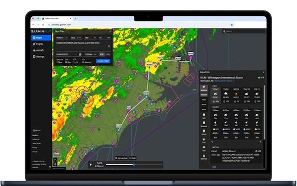 Garmin unveils Garmin Pilot Web, an online flight planning tool