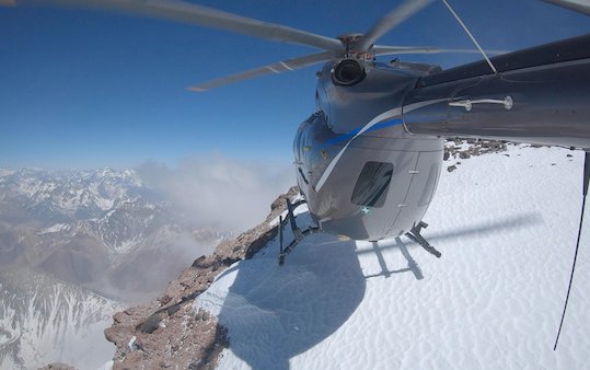 Helicopter on top of the Andes? Yes! The new Airbus H145
