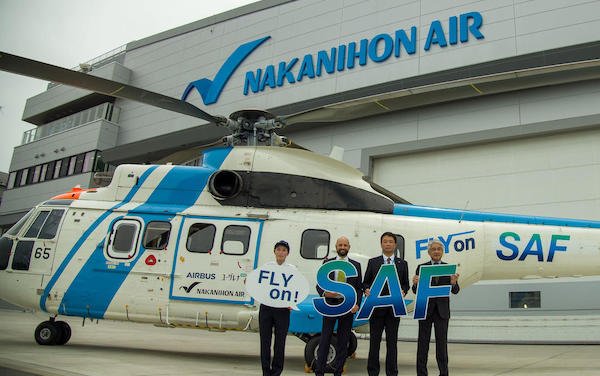Japan first SAF helicopter flight with H215