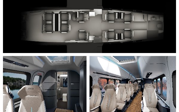JEKTA unveils first interiors of PHA-ZE 100 regional amphibious airframe