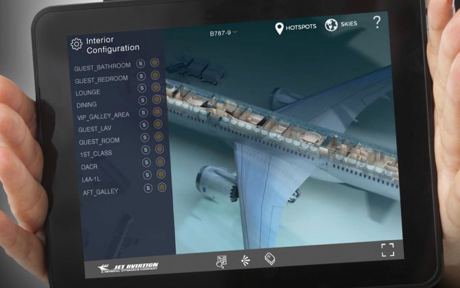 Jet Aviation Basel completions centre launches 3D App JetVision at EBACE 2016 