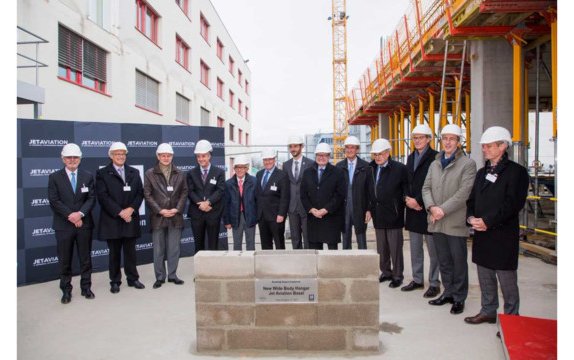 Jet Aviation holds groundbreaking ceremony for new wide-body hangar in Basel