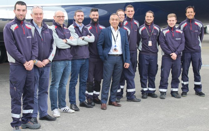 Jet Aviation installs its first JetWaveTM Ka-band system on a Global 6000 in Geneva