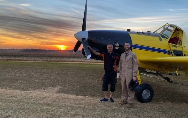 Maiden flight of retrofit Air Tractor 301 with RED A03 piston engine 