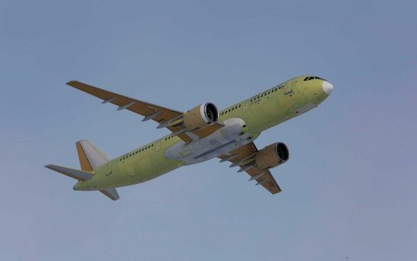 MC-21-300 flight-test aircraft with a high-density passenger cabin flew from Irkutsk to Zhukovsky