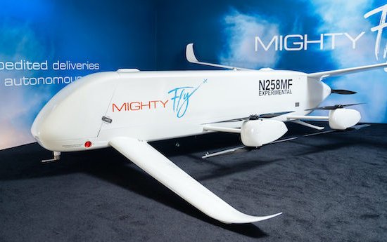 MightyFly unveils third generation autonomous hybrid eVTOL cargo aircraft 