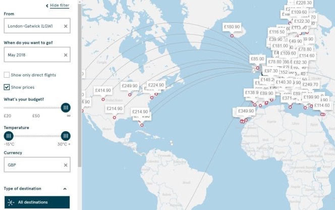 Norwegian introduces temperature search to find your ideal destination