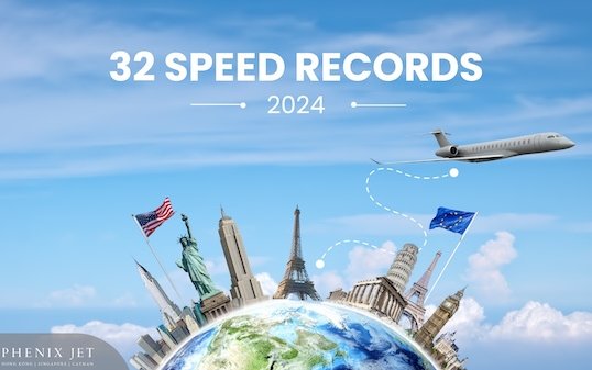Phenix Jet Cayman (Hong Kong) rings in the New Year & sets 32 world speed records in 2024