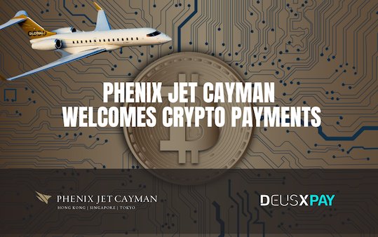 Phenix Jet Cayman now accepts cryptocurrency payments for private jet travel
