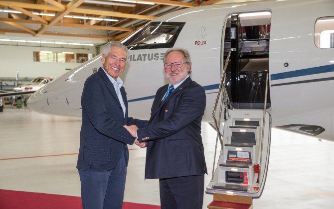 Pilatus Hands Over PC-24 Super Versatile Jet to Peter Brabeck-Letmathe